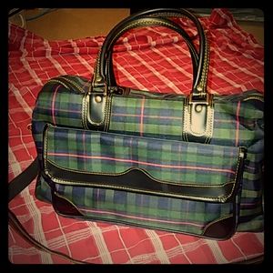 Large Plaid Travel (Carry-on )Bag Weekender